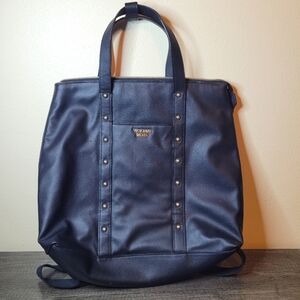 Victoria's Secret Studded Convertible Backpack Black Purse Tote Bag